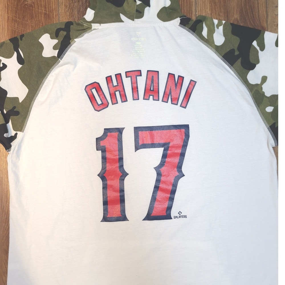 Los Angeles Angels‎ Shohei Ohtani 17 Hooded Tee 3XL MLB Baseball Retro Athletic